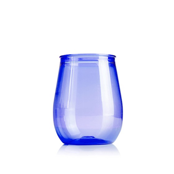 Table utensil. Glass bali model  350ML/9.8 x 8 cm. (BPA FREE, PET) Blue