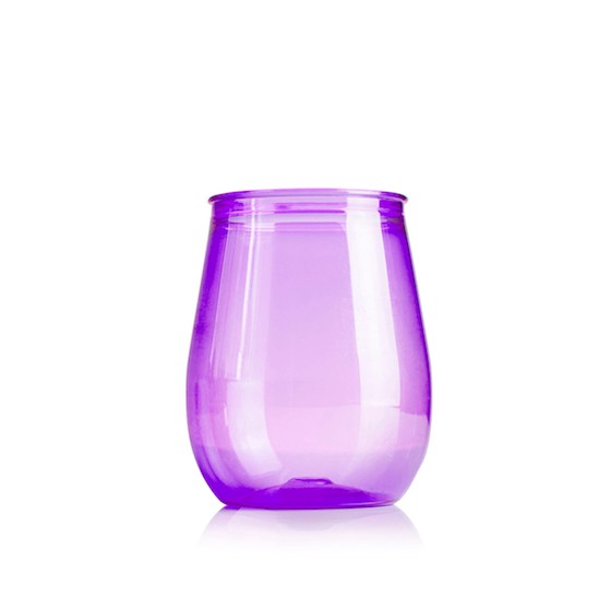Table utensil. Glass bali model  350ML/9.8 x 8 cm. (BPA FREE, PET) Purple