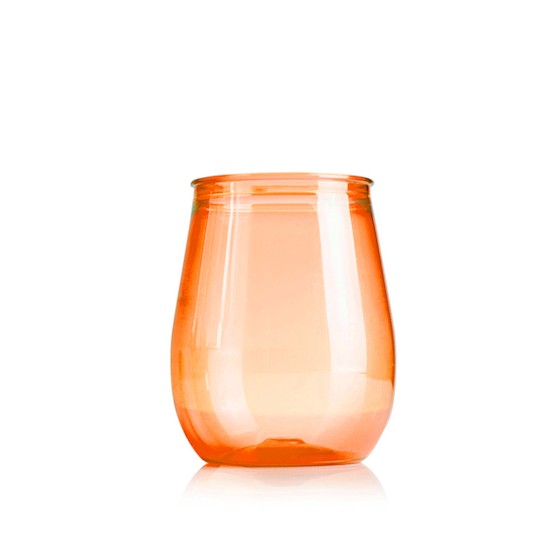 Table utensil. Glass bali model  350ML/9.8 x 8 cm. (BPA FREE, PET) Orange