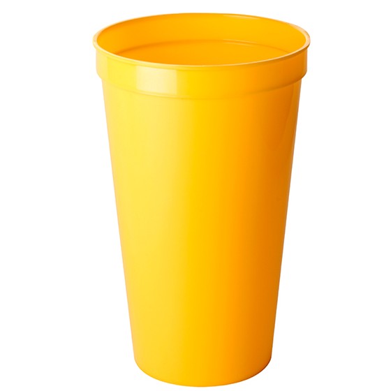 Table utensil. Stadium glass 1000ml  (BPA FREE, Polypropylene) Yellow