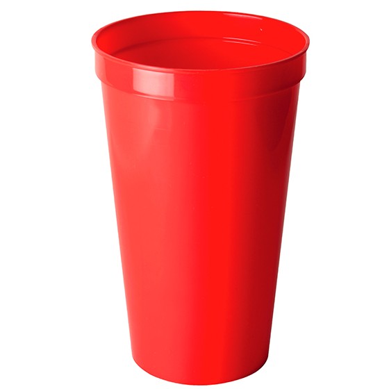 Table utensil. Stadium glass 1000ml  (BPA FREE, Polypropylene) Red