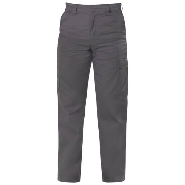 Gray Cargo Style Pants For Men