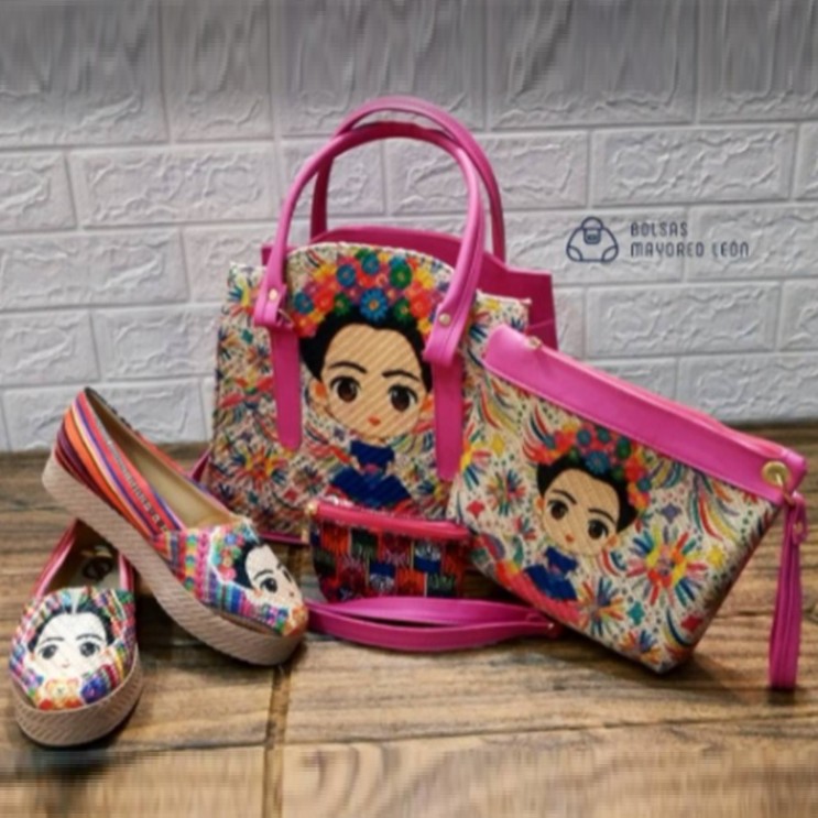Frida Curve Fuchsia 4 Piece Bags Set