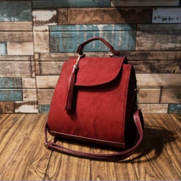 Annia Wine Suede Bag