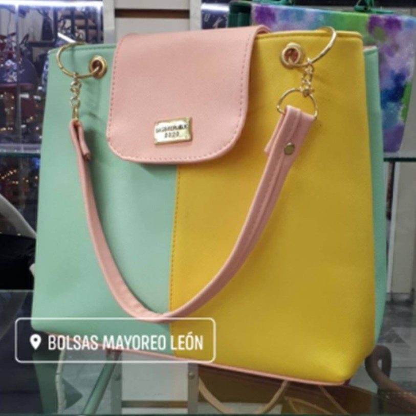 Pink-Mint-Yellow Vicky Premium Bag