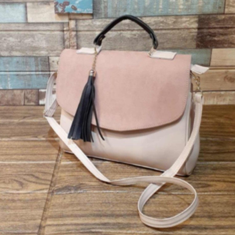 Abril Pink Suede Premium Bag