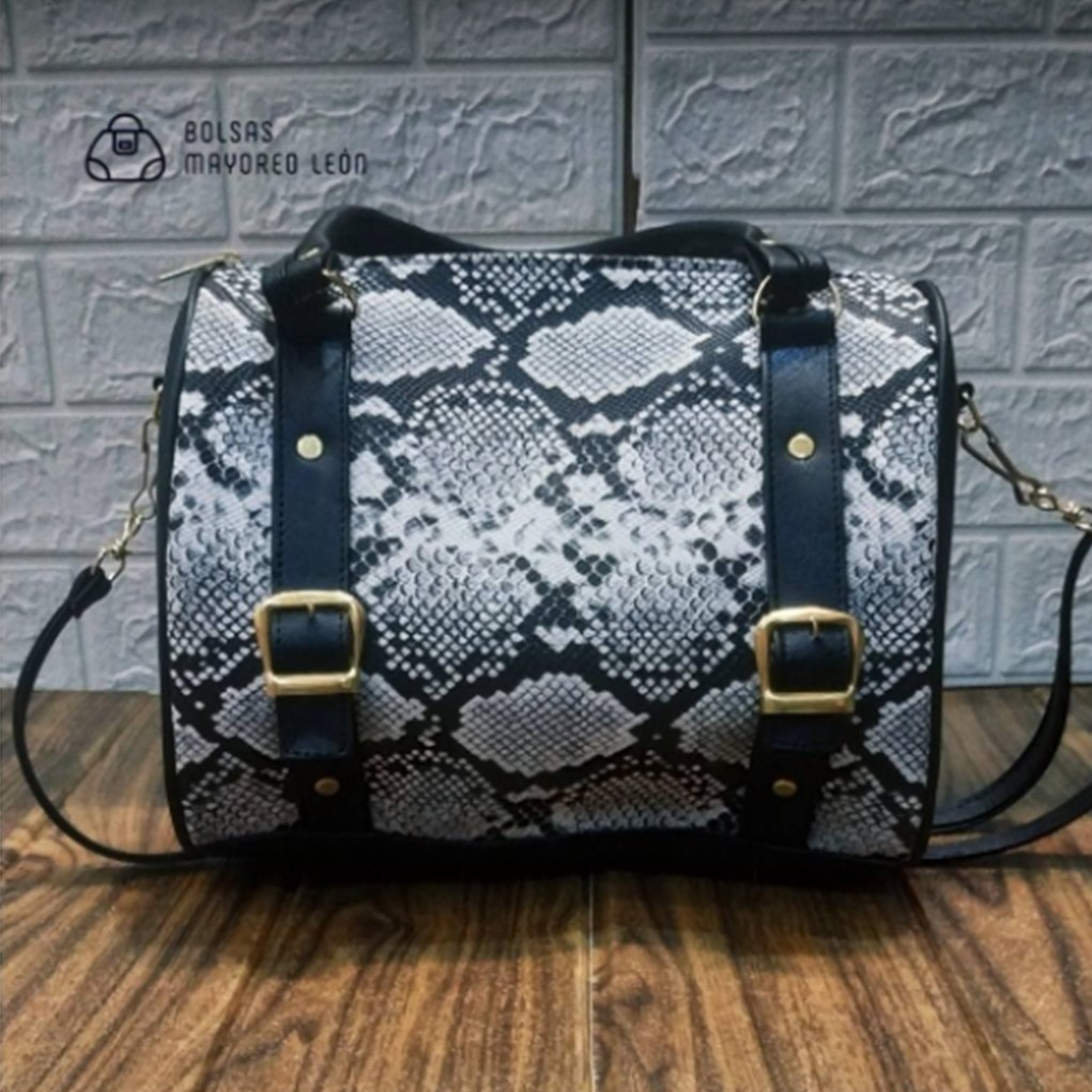 Cindy Black Snake Pattern Premium Bag