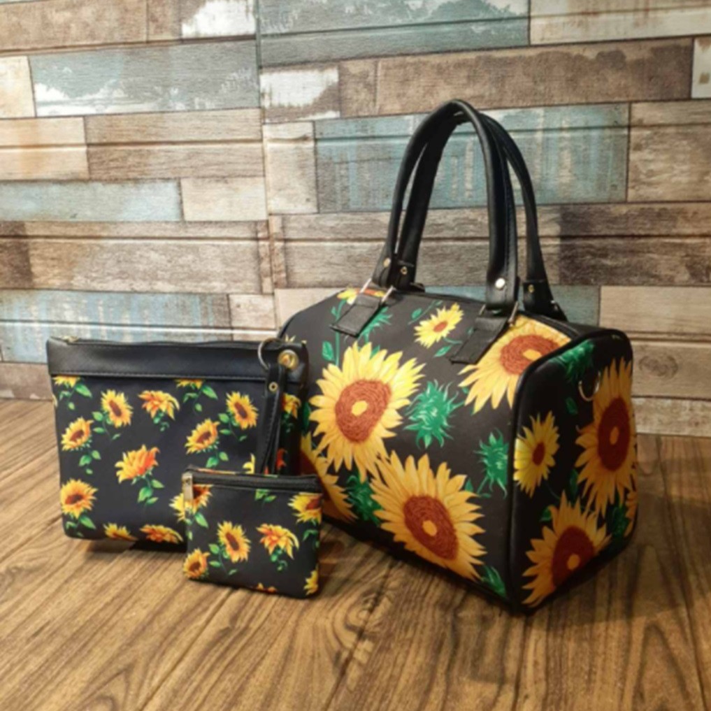 Sunflowers 3 Piece Bags Set