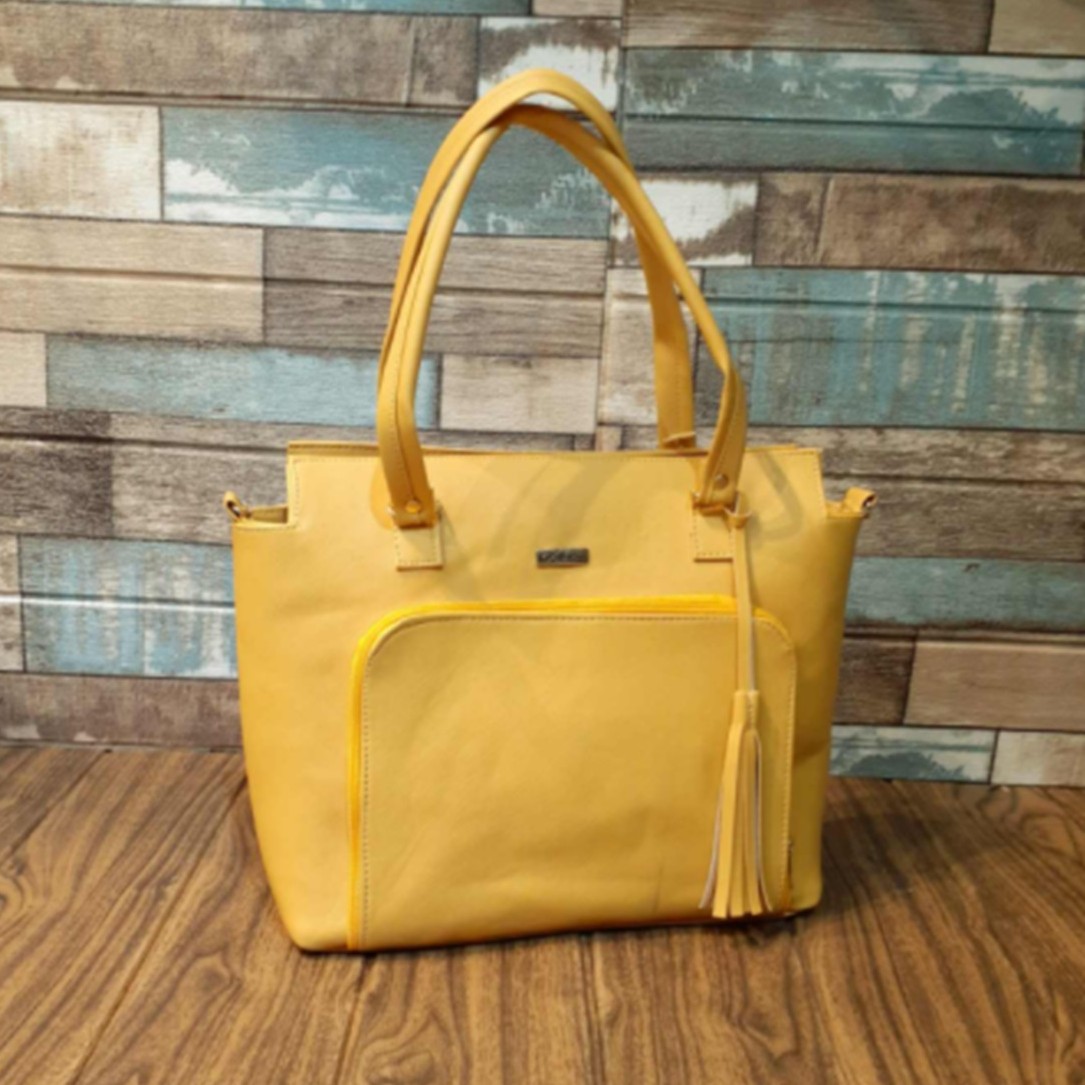 Square Mustard Organizer Bag