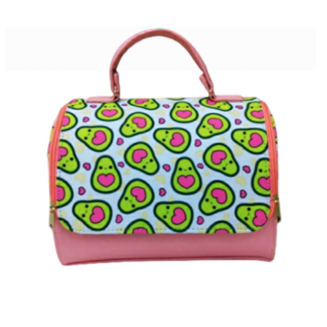 Pink Avocado Print Organizer Bag