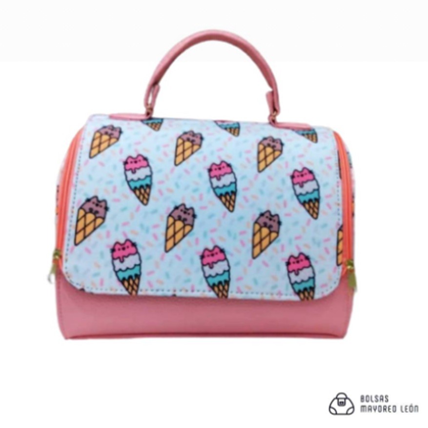 Pink Ice Cream Print Organizer Bag