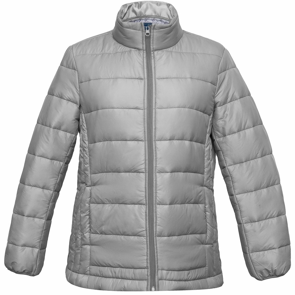 Light Nylon Puffer Jacket- Linares Style- Navy Silver Color