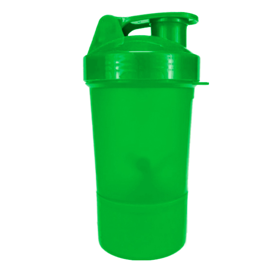 Green Gym Bottle Shaker With Compartment 580 ml