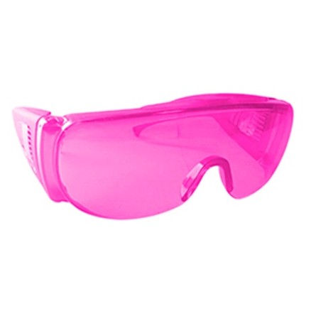 Pink Safety Glasses 1.90+/- 0.5 (mm)