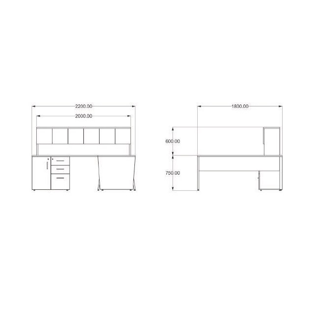 Executive Custom Desk / Unique Office Furniture / Crafted Work Desk