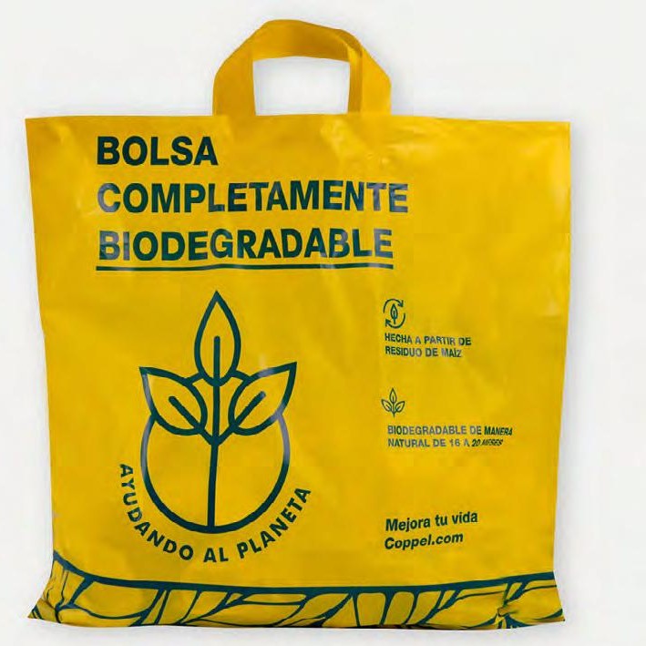 Biodegradable Bag with Flange Style Handles - Customizable