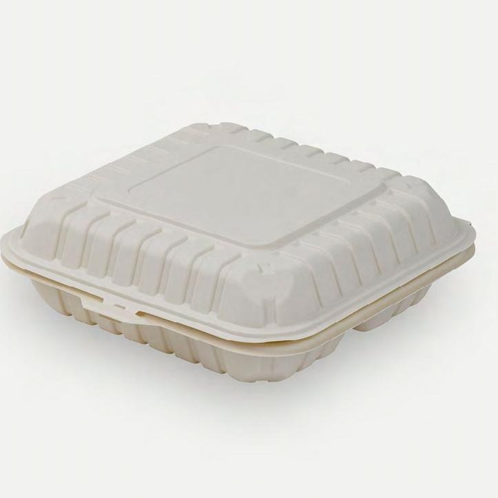 Biodegradable Food Shipping Containers with Clamshell Opening disposable