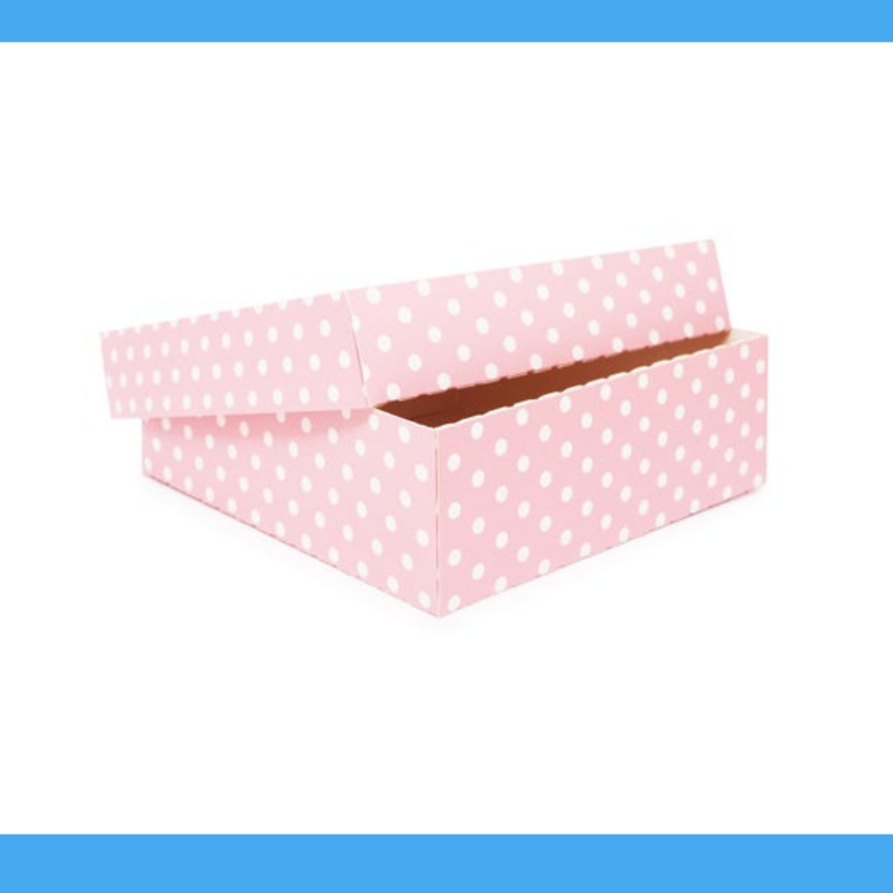 Two Pieces Box made with Material Reciclado - Light Pink Color o PolkaDot