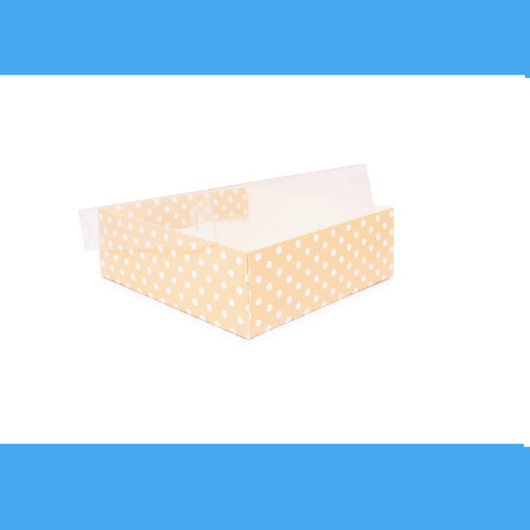 Two Pieces Box made with Material Reciclado - Beige Color o PolkaDot