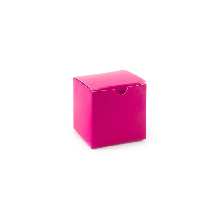 Promotional Square Box made with Recycled Material - Smooth Pink or PolkaDot