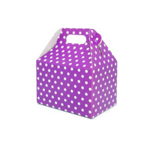 Deluxe Food Boxes- Made with Recycled Material -Purple or PolkaDot Color