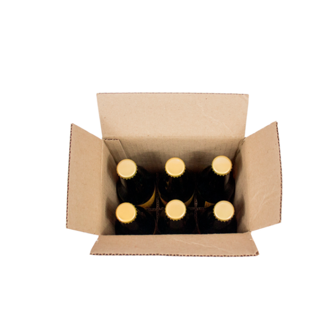 Special Corrugated Cardboard Box for Bottles - Made from Recycled Material