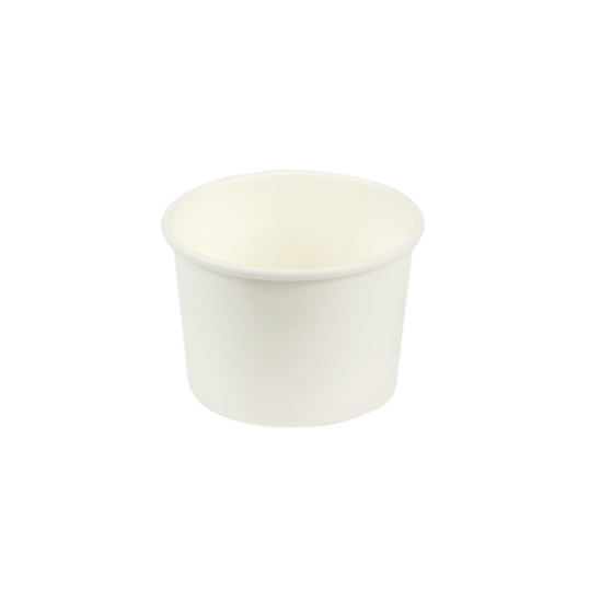 Cup Disposable White Paper Container- 6 oz - Biodegradable