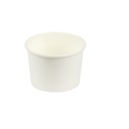 Cup Disposable White Paper Container- 8 oz - Biodegradable