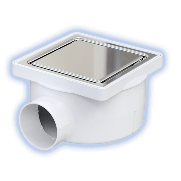 COMPACT SIDE OUTLET DRAIN SQUARE MINIMALIST STYLE (WITHOUT HYGIENIC LID)