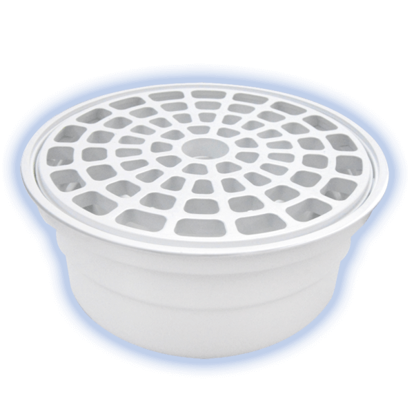 UNIVERSAL DRAIN GRID, WHITE (WITH HYGIENIC LID).