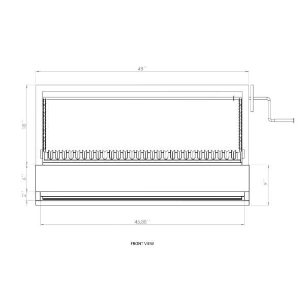 Standard Argentinian Style Stainless Steel Grill 48"