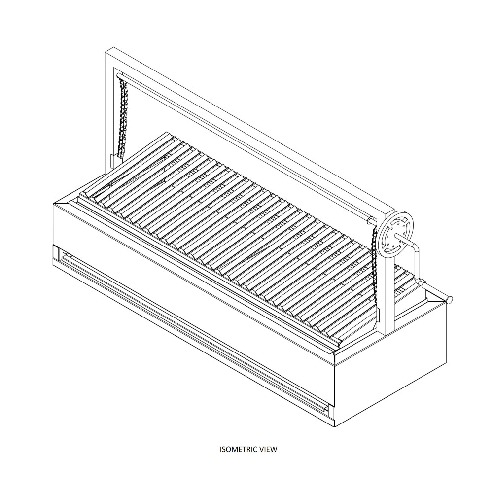 Standard Argentinian Style Stainless Steel Grill 48"