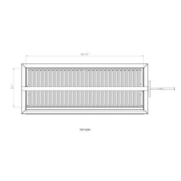 Standard Argentinian Style Stainless Steel Grill 48"