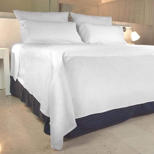 Flat Sheet With Plain Pillowcases - 180 Thread