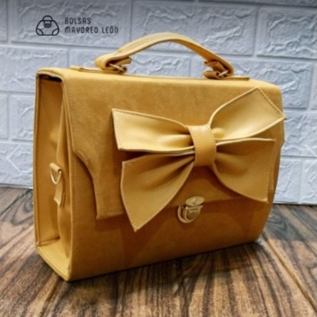 Consuelo Mustard Suede Bag