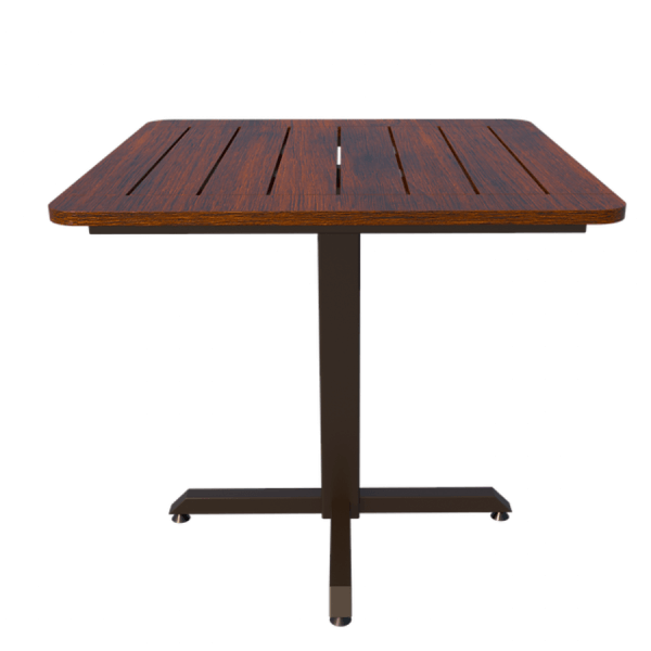 Board End Table Coffee Table Steel and Stoved Pine Wood (80cm H)